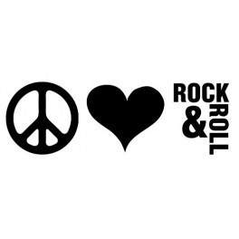 Autocolante - Paz Amor e Rock And Roll