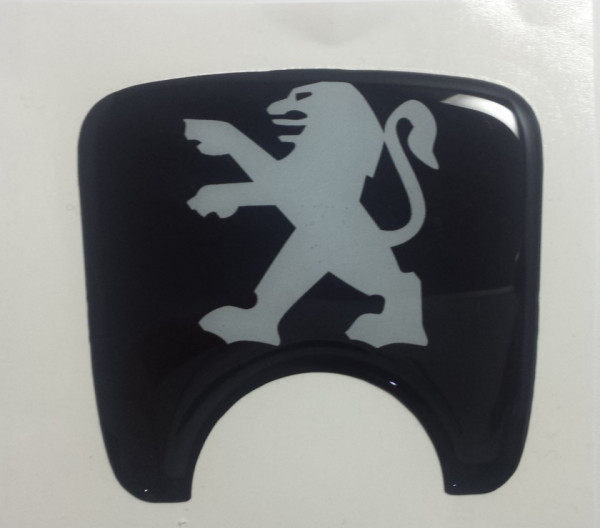 Autocolante Resinado 3D com Peugeot - 61mm x 66mm