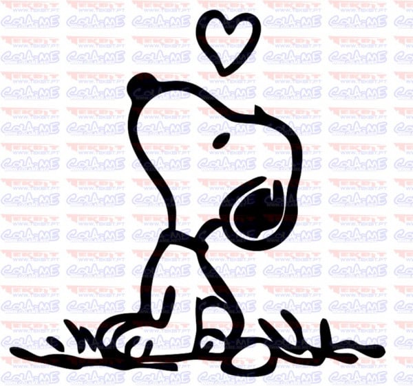 Autocolante - Snoopy love