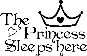 Autocolante -  The princess sleeps here