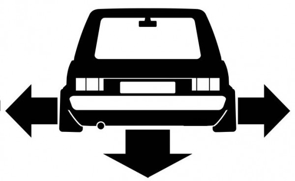 Autocolante - Volkswagen Golf 1 - Traseira (Baixo e Largo)