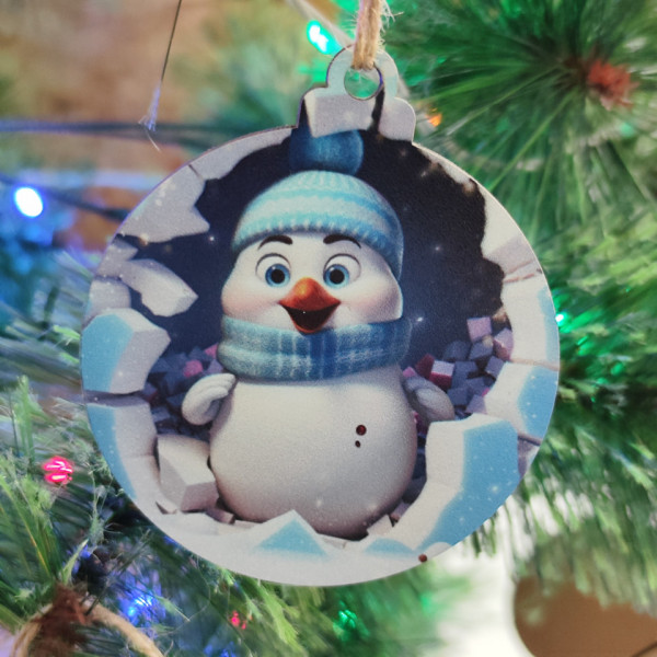 Bola Colorida para árvore de Natal - Pinguim