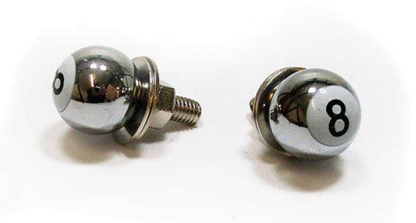 Conjunto de 2 Parafusos para matrícula - "bola 8"