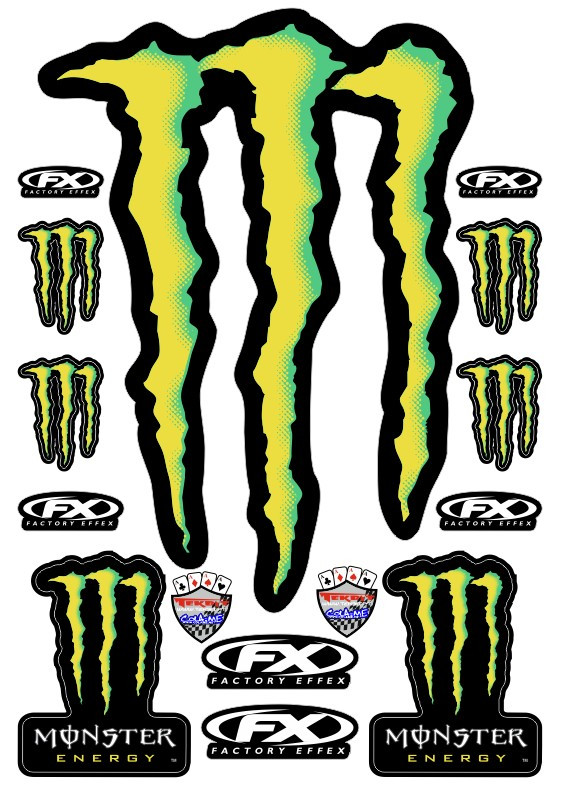 Folha / Pack de Autocolantes - Monster