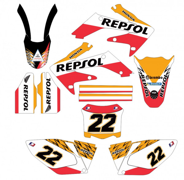 Kit Autocolantes Para HONDA CRF 250 04-09