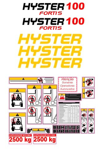 Kit de Autocolantes para HYSTER 100 Fortis