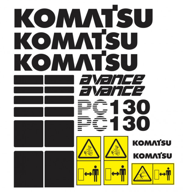 Kit de Autocolantes para KOMATSU PC130 Avance