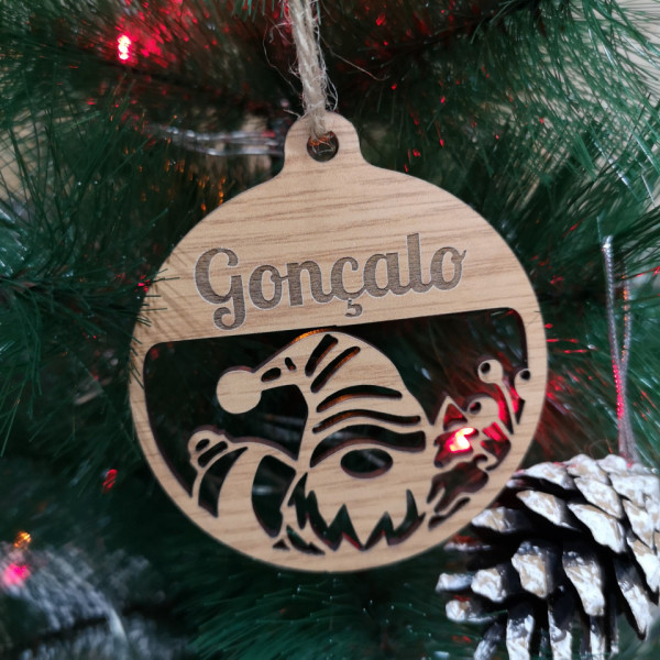 Ornamento / "bola" para árvore de Natal- Nome Personalizado