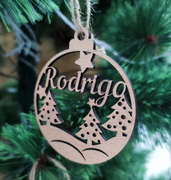 Ornamento / "bola" para árvore de Natal- Nome Personalizado