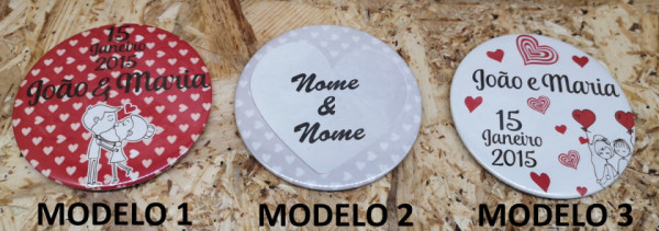 PIN / Íman 77mm - Namorados - Personalizado