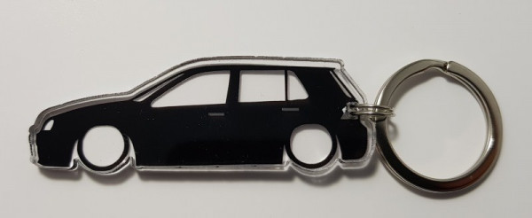 Porta Chaves de Acrílico com silhueta de Volkswagen Golf IV 5 portas