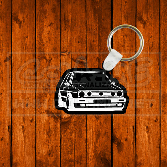 Porta chaves em acrílico preto - VW Golf Mk2