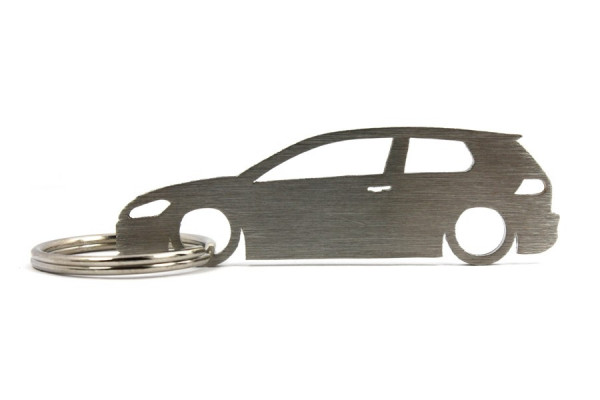 Porta Chaves em inox com silhueta com Volkswagen Golf MK7 3d