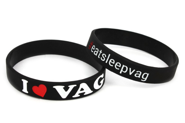 Pulseira- 	 I Love Vag Preto