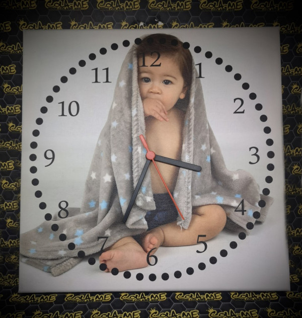 Relógio tela 30x30cm - Com foto personalizada