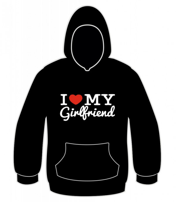 Sweatshirt com capuz - I love my girlfriend