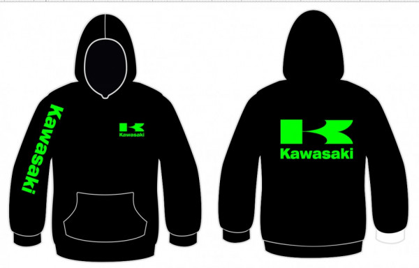 Sweatshirt com capuz para Kawasaki