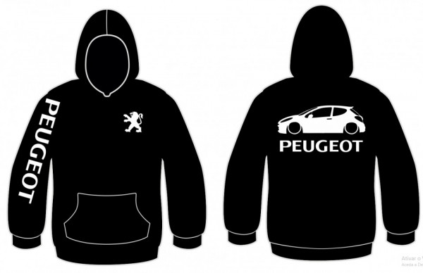 Sweatshirt com capuz para Peugeot 207