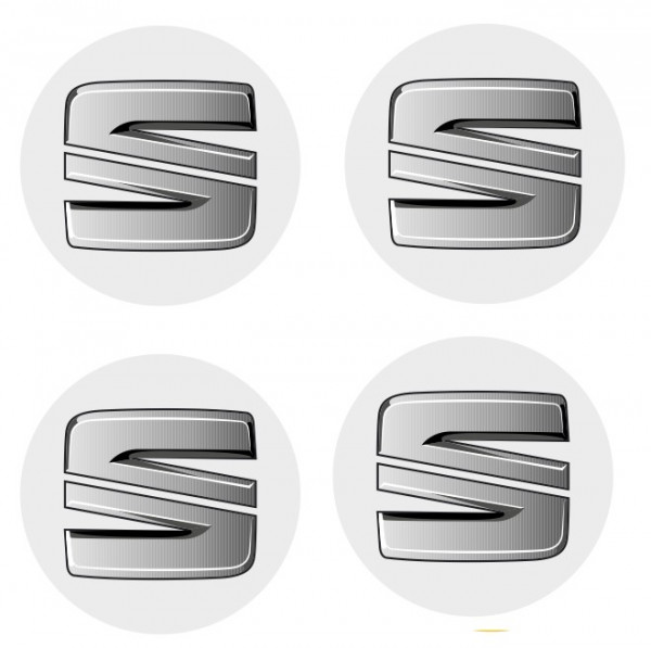 4 Autocolantes Para Centros de Jantes com Seat
