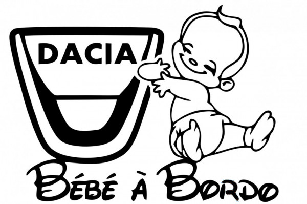 Autocolante com Bebé a bordo dacia