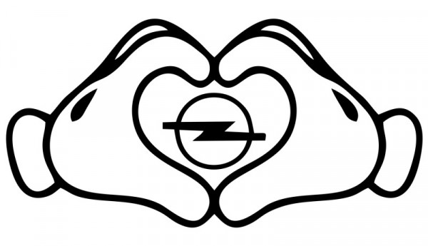 Autocolante com Love Opel