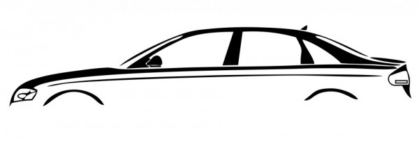 Autocolante com silhueta Audi A4 B8
