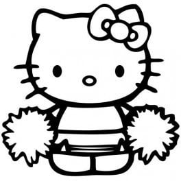 Autocolante - Hello Kitty Cheerleader