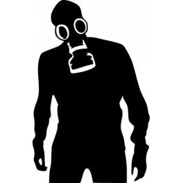 Autocolante - Homem Máscara de Gas