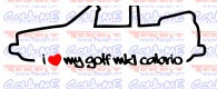 Autocolante - I Love My Golf mk1 Cabrio