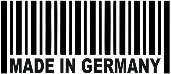 Autocolante - Made in Germany - Código de barras