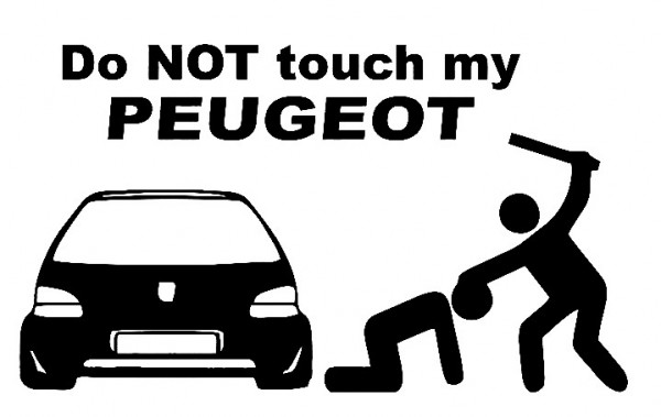 Autocolante para Do not touch my Peugeot (106)