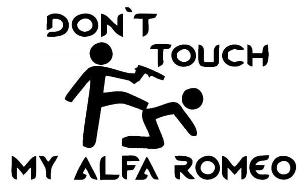 Autocolante para Don't Touch My Alfa Romeo