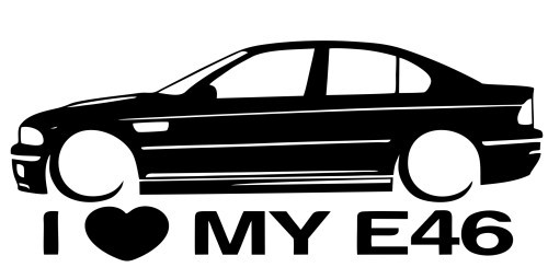 Autocolante para I love BMW E46