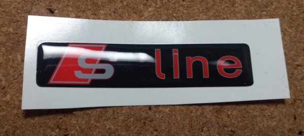 Autocolante Resinado 3D para Audi S-Line - 57 x 12mm