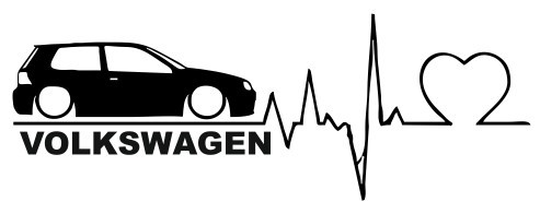 Autocolante - Volkswagen Golf IV -  batimentos cardiacos