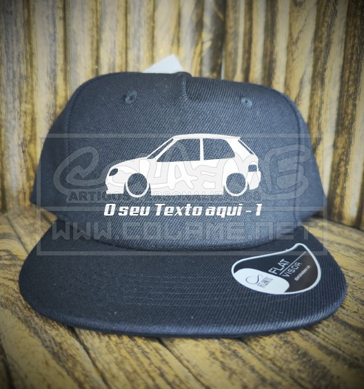 Boné - Modelo pala recta / CAP - Citroen Saxo - 3 Portas - Lateral