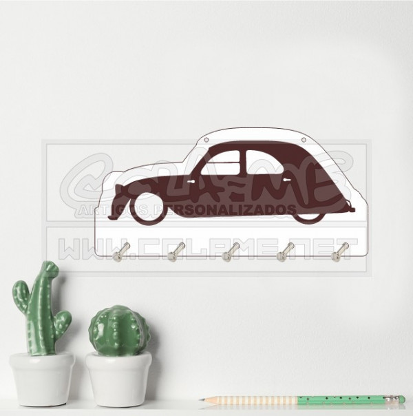 Chaveiro em MDF - Citroen 2cv