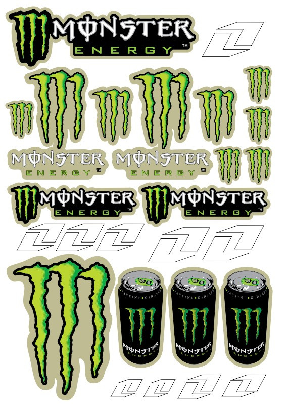 Folha / Pack de Autocolantes - Monster 01