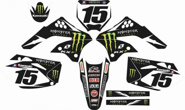 Kit Autocolantes Para Kawasaki KXF 450 06-08