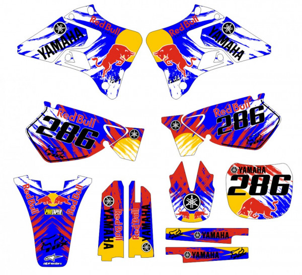 Kit Autocolantes Para Yamaha YZ 125 / 250 96-01