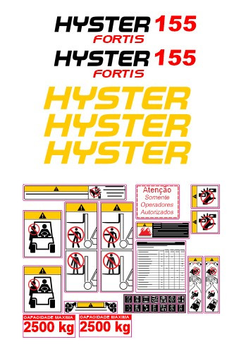 Kit de Autocolantes para HYSTER 155 Fortis