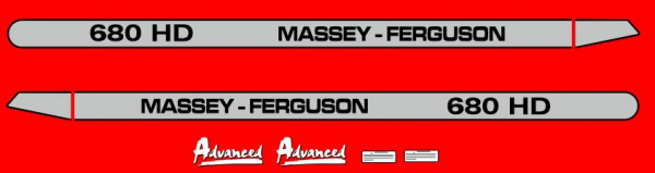 Kit de Autocolantes para Massey Ferguson 680HD