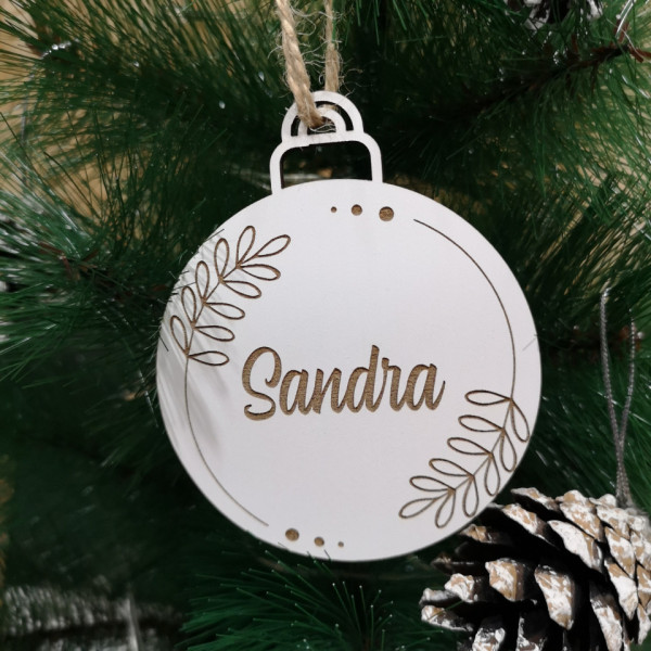 Ornamento para árvore de Natal - Nome Personalizado