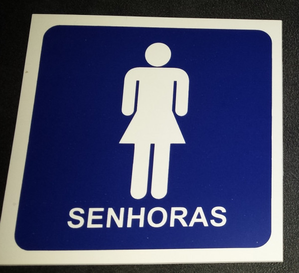 Placa PVC - WC Senhoras