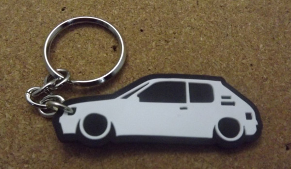 Porta Chaves com silhueta de Peugeot 205