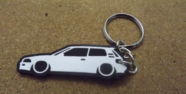 Porta Chaves com silhueta de Toyota Corolla E90