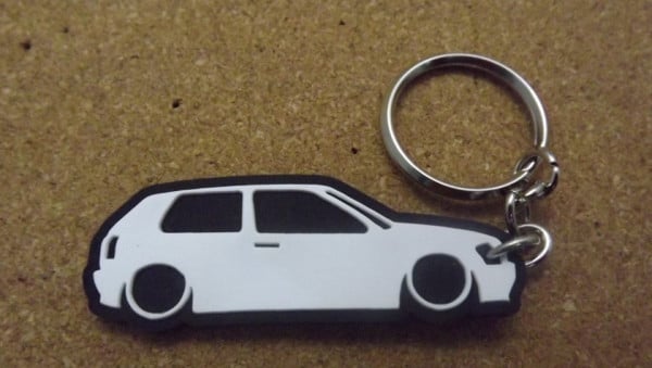 Porta Chaves com silhueta de Volkswagen Golf III / MKIII