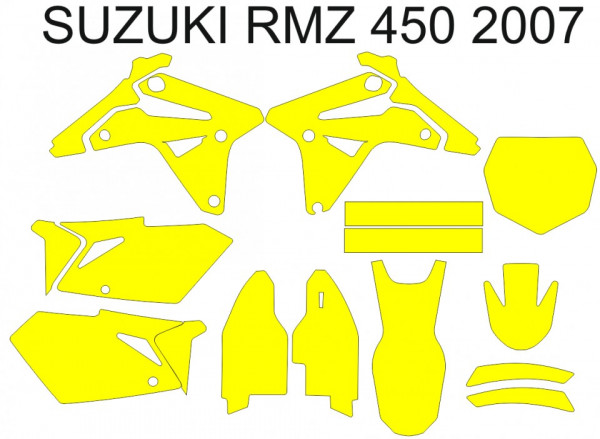 SUZUKI RMZ 450 2007  GRAPHICS TEMPLATE
