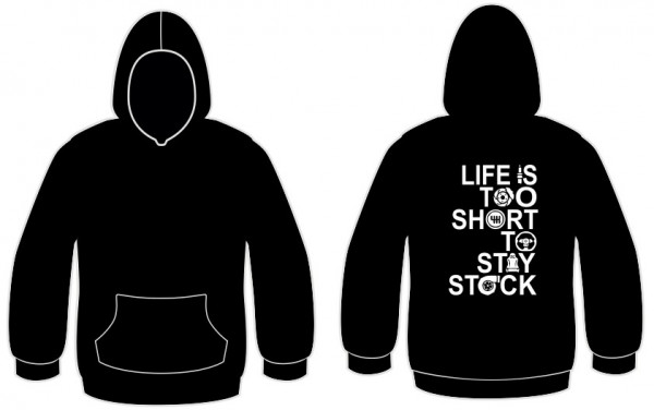Sweatshirt com capuz - Life is too short to stay stock