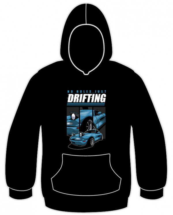 Sweatshirt com Capuz - No rules, Just Drifting - M. Mx5